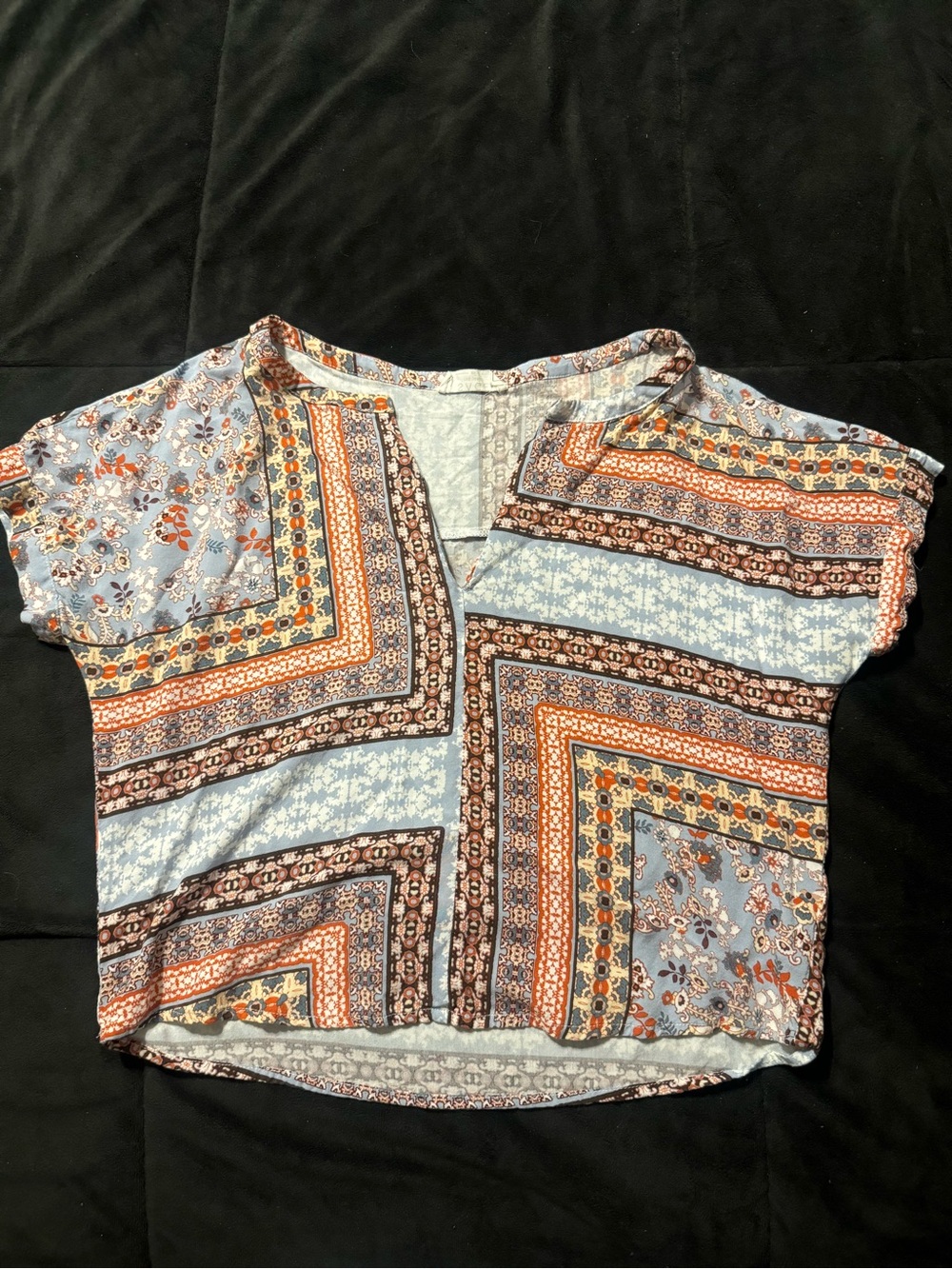 Sage The Label XS Boho Scarf Print Blouse